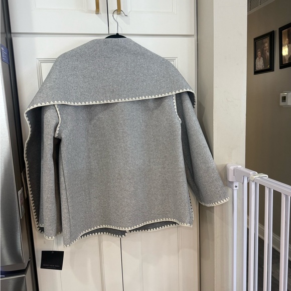 Marc New York Andrew Marc Gray Jacket with White Trim - Picture 2 of 14